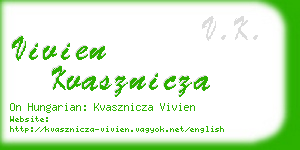 vivien kvasznicza business card